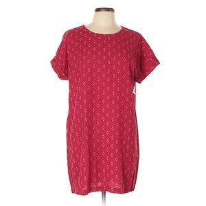 Old Navy | Red Diamond Print Shirt Dress